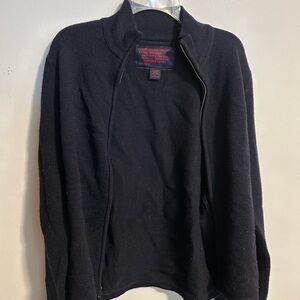 Abercrombie & Fitch Men's Wool Navy Zip-Up Sweater